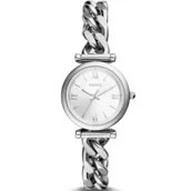 Zegarki damskie - Fossil Carlie zegarek damski srebrny z bransoletką łańcuch ES5331 - miniaturka - grafika 1