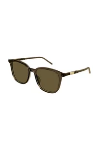 Gucci okulary przeciwsłoneczne męskie kolor brązowy - Okulary przeciwsłoneczne - miniaturka - grafika 1