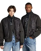 Kurtki męskie - G-STAR RAW Lifevest Bomber Kurtka męska, Czarny (dk black C408-6484), M - miniaturka - grafika 1