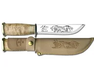 Noże - Marttiini Nóż Lapp 255 stal nierdzewna/karłowata brzoza/skóra/osłona na palce 255010 - miniaturka - grafika 1