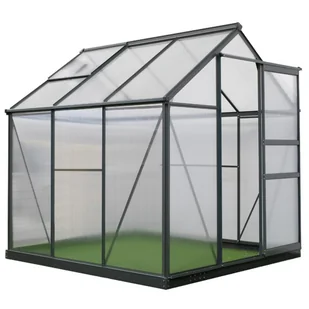 Szklarnia ogrodowa 190x190 cm Westmann antracyt z fundamentem - Szklarnie ogrodowe - miniaturka - grafika 1