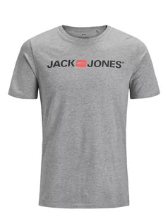 Koszulki męskie - Jack & Jones Koszulka "JJECORP" w kolorze szarym - grafika 1