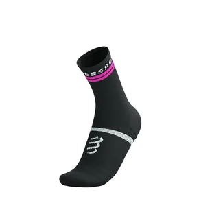 COMPRESSPORT Skarpetki do biegania PRO MARATHON SOCKS V2.0 black/safe yellow/neo pink - Skarpetki sportowe męskie - miniaturka - grafika 9