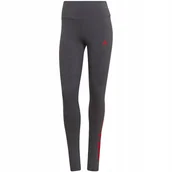 Legginsy - Legginsy damskie adidas Loungewear Essentials szaro-czerwone HD1770 XS - Adidas - miniaturka - grafika 1