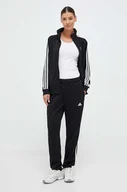Dresy damskie - adidas dres SPORTY STREET damski kolor czarny - miniaturka - grafika 1