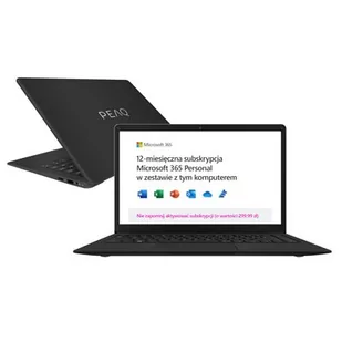 PEAQ Slim S132V-2G428P-2O FHD Pentium Silver N5030/4GB/128GB eMMC/INT/Win11S + Microsoft 365 12 mies. - Laptopy - miniaturka - grafika 1