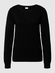 Sweter z dzianiny z okrągłym dekoltem model ‘Viril’ - Swetry damskie - miniaturka - grafika 1
