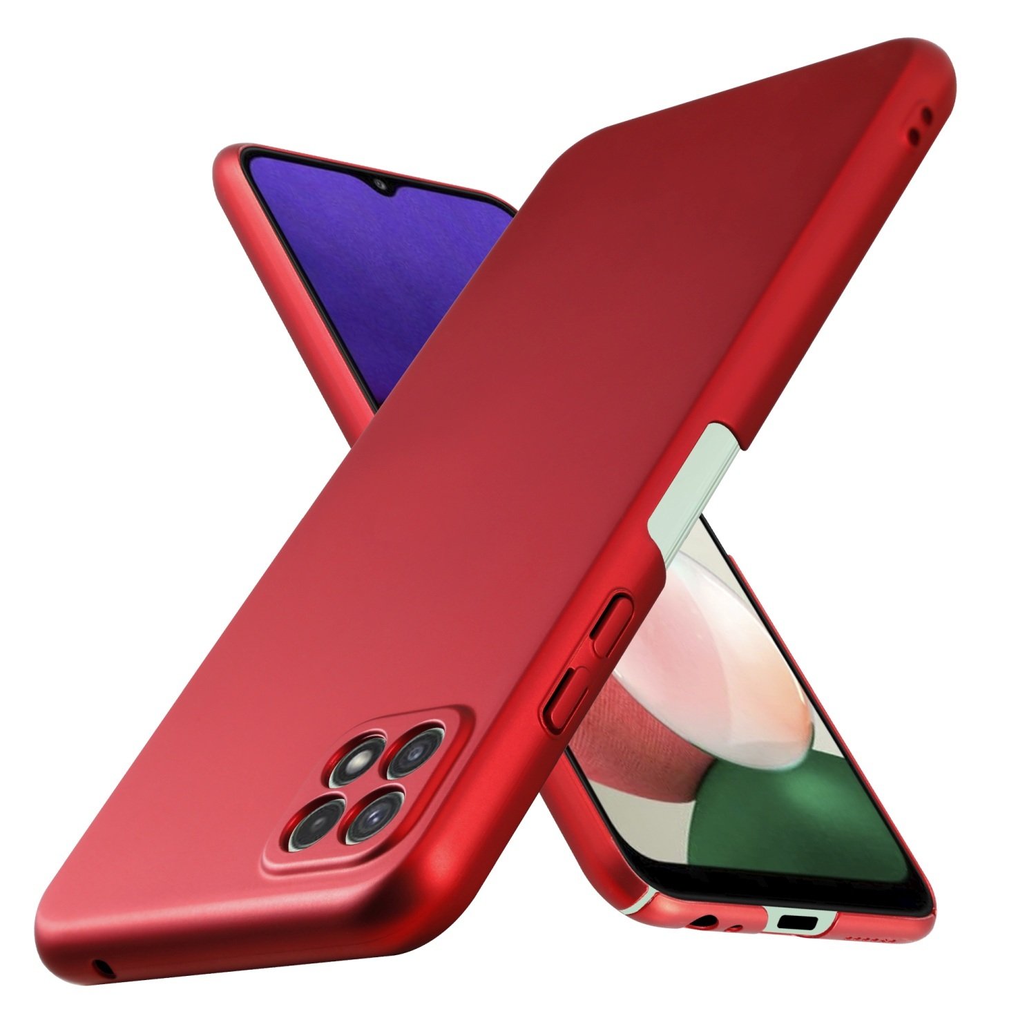 Pokrowiec Cadorabo do Samsung Galaxy A22 5G w kolorze czerwonym, twardy pokrowiec na telefon komórkowy