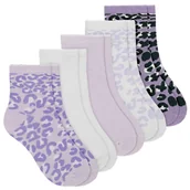 Skarpetki dla dzieci - 5-Pak Fioletowo-Białych Skarpet Dziewczęcych W Panterkę Bartek 85708-46 - bartek - miniaturka - grafika 1