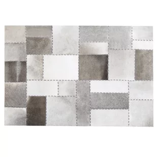 Beliani Dywan patchwork skórzany brązowy 160 x 230 cm PERVARI - Dywany - miniaturka - grafika 1