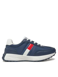 Tommy Hilfiger Sneakersy T3X9-33877-1695X007 S Granatowy - Buty dla chłopców - miniaturka - grafika 1