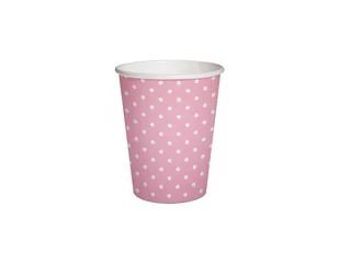 Kubki papierowe eko Różowe w kropki 250ml 10szt - PAW - Naczynia i sztućce jednorazowe - miniaturka - grafika 1