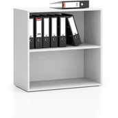 Regały biurowe - Regał biurowy LAYERS, niski, 800 x 400 x 777, biały - miniaturka - grafika 1