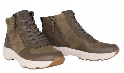 CLARKS TIVOLI LANE ZIELONE BOTKI DAMSKIE Z ZAMKIEM ZE SKÓRĄ 38 J8A