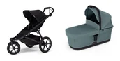 Wózki dziecięce - Wózek sportowy Thule Urban Glide 3 Black + Bassinet Mid blue - miniaturka - grafika 1