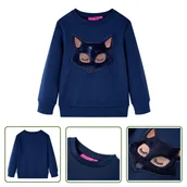 Bluzy dla dziewczynek - Bluza dziecięca - granatowa - 140 - Bluza Dziecięca - miniaturka - grafika 1