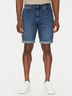 Spodenki męskie - Calvin Klein Jeans Szorty jeansowe J30J327184 Niebieski Slim Fit - miniaturka - grafika 1