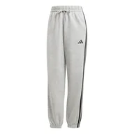 Spodnie rowerowe - adidas dames ESSENTIALS 3-STRIPES FLEECE LOOSE PANTS, medium grey heather/black, XL - miniaturka - grafika 1