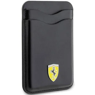 Etui Ferrari Wallet Card Slot FEWCMRSIK - czarne MagSafe Leather 2023 Collection - Etui i futerały do telefonów - miniaturka - grafika 3