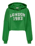 Bluzy damskie - ONLY Bluza 15311683 Zielony Regular Fit - miniaturka - grafika 1