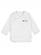 Kaftaniki dla niemowląt - Nanaf Organic KAFTANIK NIEMOWLĘCY Kimono Białe 44 - miniaturka - grafika 1
