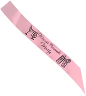 Wieczór panieński i kawalerski - Szarfa personalizowana z imieniem na Wieczór Panieński - 140 cm - 1 szt. - miniaturka - grafika 1