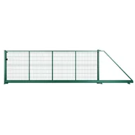Ogrodzenia - Naterial Brama przesuwna Modus 5x1.7 m prawa zielona - miniaturka - grafika 1