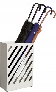 Stojak kosz na parasole biały metal ociekacz - Wieszaki i stojaki - miniaturka - grafika 1