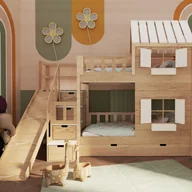 Łóżka dla dzieci i młodzieży - Łóżko Piętrowe ze zjeżdżalnią Slide & Hide - miniaturka - grafika 1