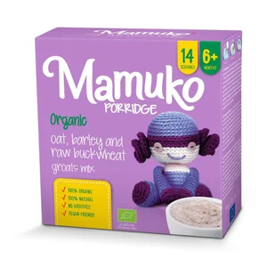 Mamuko MAMUKO Organiczna kaszka owies jasna gryka jęczmień kidyb2b.pl-541-0 - Kaszki dla dzieci - miniaturka - grafika 1