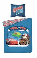 Pościel dla dzieci - Pościel 140x200 Auta Cars Zygzak Mcqueen Samochody niebieska - miniaturka - grafika 1