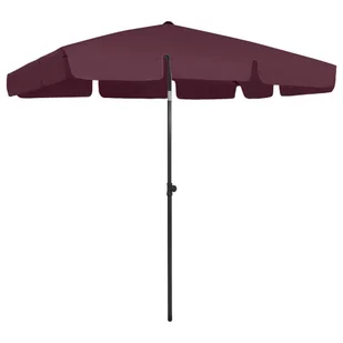 Parasol plażowy, bordowy, 200x125 cm - Parasole ogrodowe - miniaturka - grafika 1