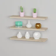 Półki do salonu - Półka ścienna wisząca 3x80 cm dąb sonoma - miniaturka - grafika 1