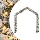 Ozdoby bożonarodzeniowe - Świąteczna girlanda z lampkami LED, zielona, 5 m, PVC Lumarko! - miniaturka - grafika 1