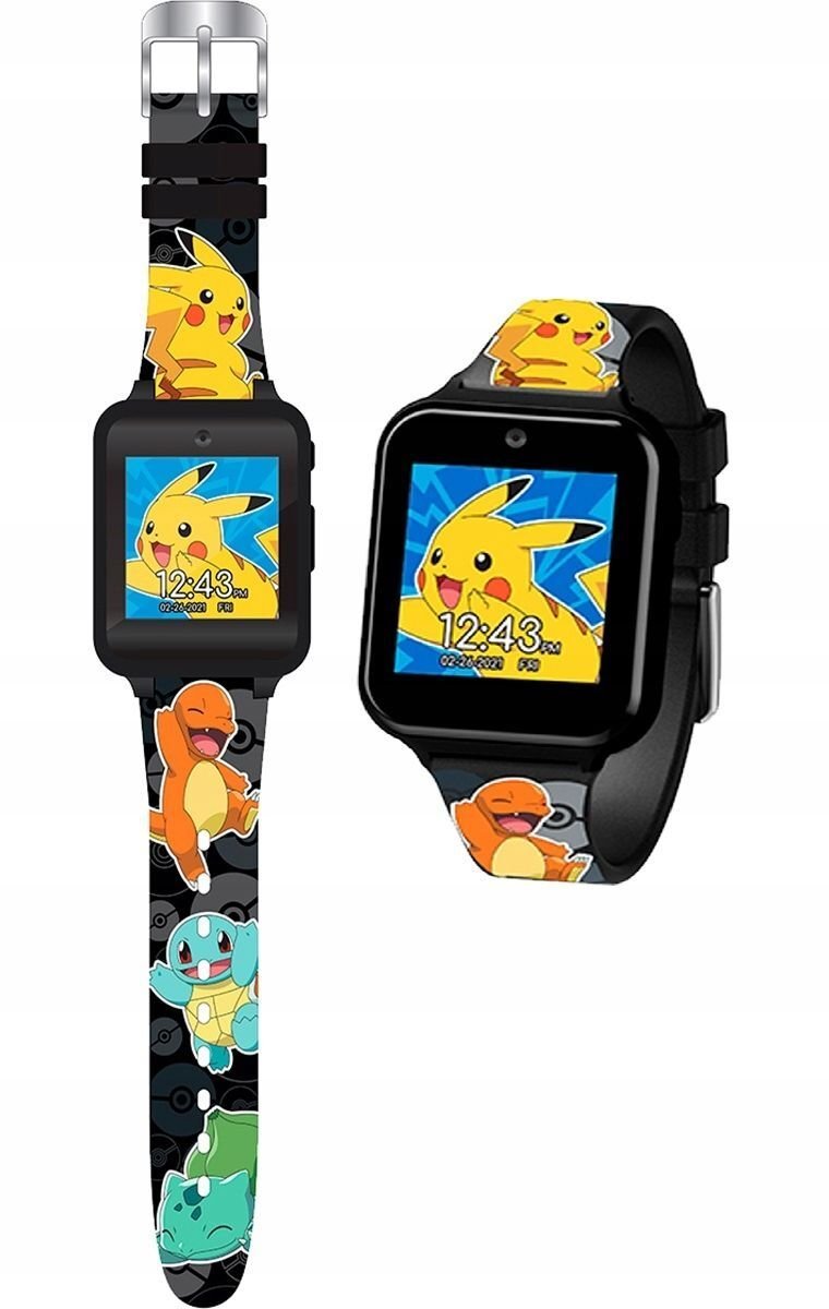 KIDS Zegarek Elektroniczny Lcd Dla Dziecka Na Rękę Pokemon Pikachu + Gry Kamera / Pok4231