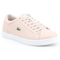 Trampki damskie - Buty lifestylowe Lacoste Straightset Lace 317 3 Caw W 7-34CAW006015J beżowy - miniaturka - grafika 1