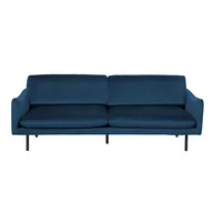 Sofy i kanapy - Beliani Sofa trzyosobowa welur ciemnoniebieska VINTERBRO - miniaturka - grafika 1