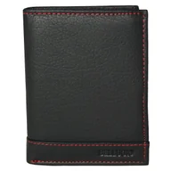 Portfele - Unikalny portfel męski z przeszyciem Bellugio - czarno/czerwony - miniaturka - grafika 1