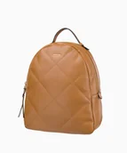 Plecaki - PUCCINI Duży beżowy plecak damski ze skóry ekologicznej z ozdobnymi przeszyciami - Puccini - miniaturka - grafika 1