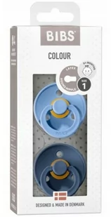 Bibs Colour 2-pack Sky blue & Steel blue S kauczuk hevea - Smoczki uspokajające - miniaturka - grafika 1