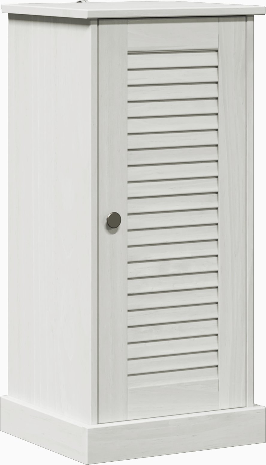 vidaXL Szafka Łazienkowa z półką antyczna biel 37 x 34 x 80 cm MDF