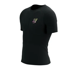 COMPRESSPORT Koszulka biegowa RACING SS T-SHIRT black/safe yellow - Bielizna sportowa męska - miniaturka - grafika 8