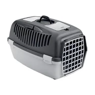 Transportery dla kotów - Transporter GULLIVER 2 z plastikowymi drzwiczkami jasnoszary/ciemnoszary ZOLUX - miniaturka - grafika 1