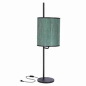 Lampy stojące - BENDI LAMPA STOŁOWA CZARNY 1X40W E27 ABAŻUR ZIELONY - miniaturka - grafika 1