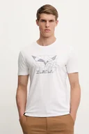 Koszulki męskie - Salewa t-shirt sportowy Eagle męski kolor biały wzorzysty 00.0000029100 - miniaturka - grafika 1
