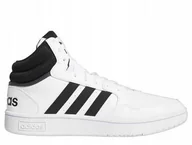Buty sportowe męskie - Buty męskie adidas Hoops 3.0 MID GW3019 białe 46 2/3 - miniaturka - grafika 1