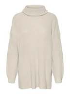 Swetry damskie - Vero Moda Golf w kolorze kremowym - miniaturka - grafika 1