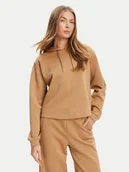 Bluzy damskie - Guess Bluza V5YQ04 KBSL2 Beżowy Regular Fit - miniaturka - grafika 1