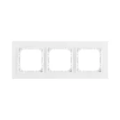 Klawisze i ramki - Ospel Impresja szkło białe ramka R-3YGC/31/00 R-3YGC/31/00 - miniaturka - grafika 1