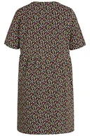 Koszulki i topy damskie - Ulla Popken Damska koszulka z długim rękawem, w kropki, linia A, okrągły dekolt, T-shirt z krótkim rękawem, czarny, 42/44 - miniaturka - grafika 1